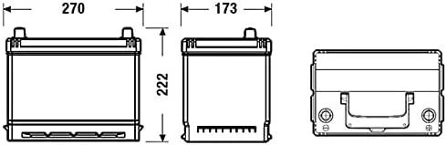 EXIDE EB704 70Ah 540A (EN) 12V akumuliatorius
