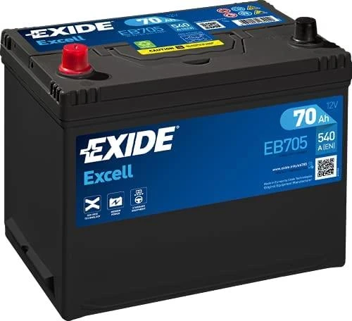 Exide EB705 akumuliatorius su mėlyna etikete