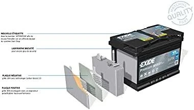 Exide EA954 akumuliatoriaus sandara ir techninės detalės