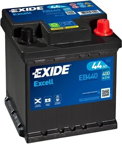 Exide EB440 akumuliatorius su techniniais parametrais