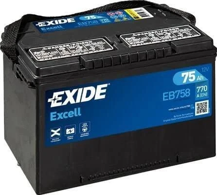 Exide Excell 75Ah akumuliatorius su nešiojimo diržu