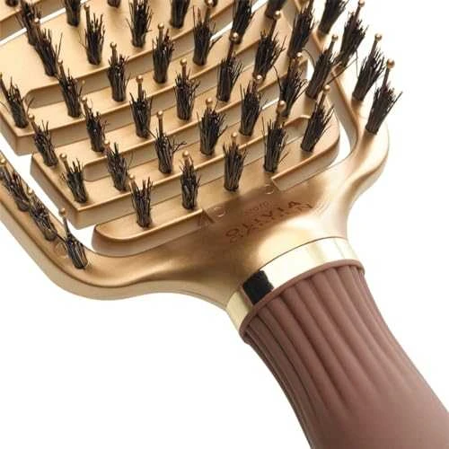 Plaukų šepetys Olivia Garden Expert Care Flex Gold&Brown