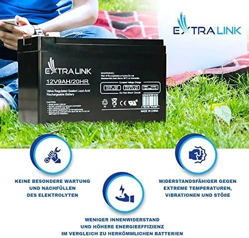 EXTRALINK akumuliatoriaus akumuliatorius AGM 12V 9AH