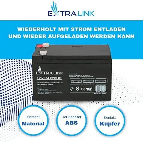EXTRALINK akumuliatoriaus akumuliatorius AGM 12V 9AH
