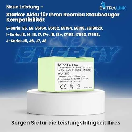 Extralink Roomba | Baterija, dulkių siurblio baterija | E5 E6 I7 14.4V 2600mAh