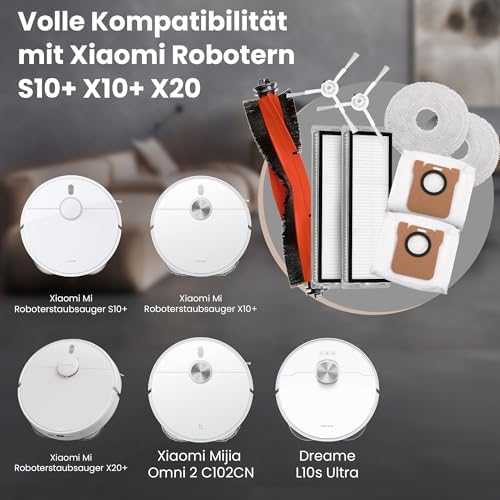 Extralink Šepečiai, voleliai, filtrai, šluostės, maišeliai Xiaomi dulkių siurbliams robotams S10+ X10+ X20  bei Dreame S10 Pro