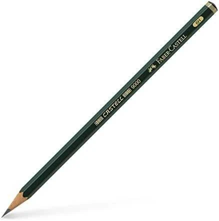 Pieštukas Faber-Castell 9000, 6H, be trintuko, padrožtas