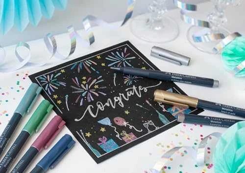 Žymeklių rinkinys Faber-Castell metallics, 12 spalvų
