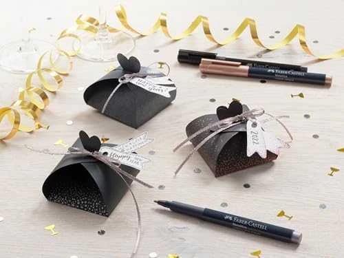 Žymeklių rinkinys Faber-Castell metallics, 12 spalvų