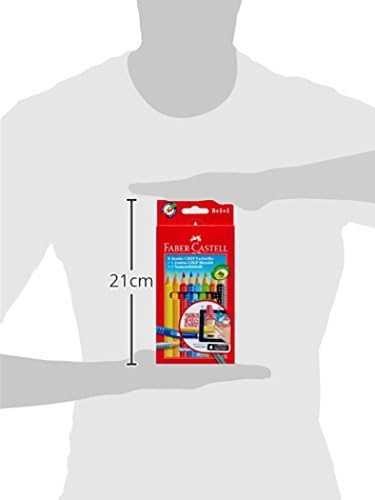 FABER-CASTELL spalvotas pieštukas Jumbo Grip reklaminis dėklas 8+1+1