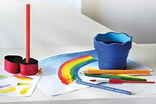Spalvoti pieštukai Faber-Castell Jumbo Grip, 5 neoninės spalvos