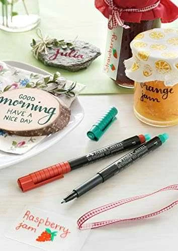 Permanentinis rašiklis Faber-Castell Multimark M, 1,0mm, su trintuku, mėlynos spalvos