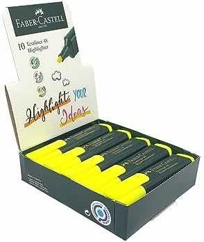 Teksto žymeklis Faber-Castell, geltonos spalvos, kirstu galiuku, 1,2 - 5mm