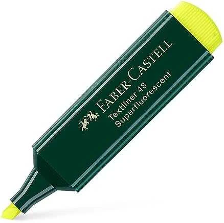 Teksto žymeklis Faber-Castell, geltonos spalvos, kirstu galiuku, 1,2 - 5mm