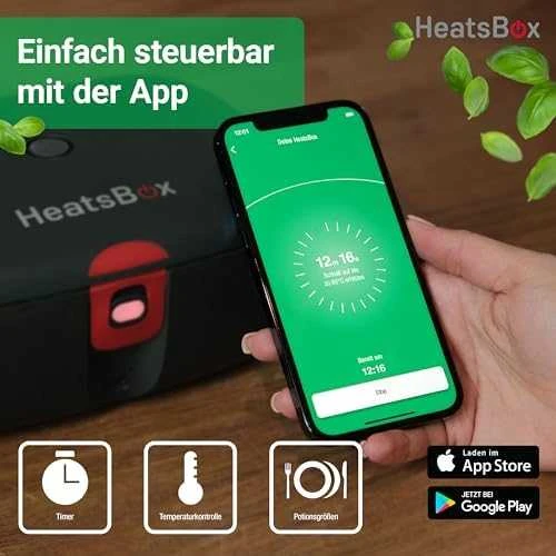 HeatsBox HB-04-102B elektrinė priešpiečių dėžutė 100 W 0,925 L Juodas Suaugusiųjų