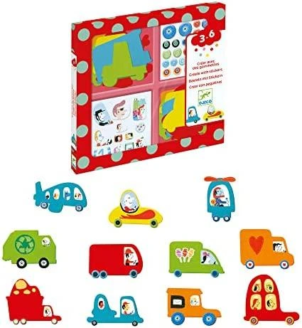 Djeco Kurkite su lipdukais - Myliu automobilius ( DJ09051 )