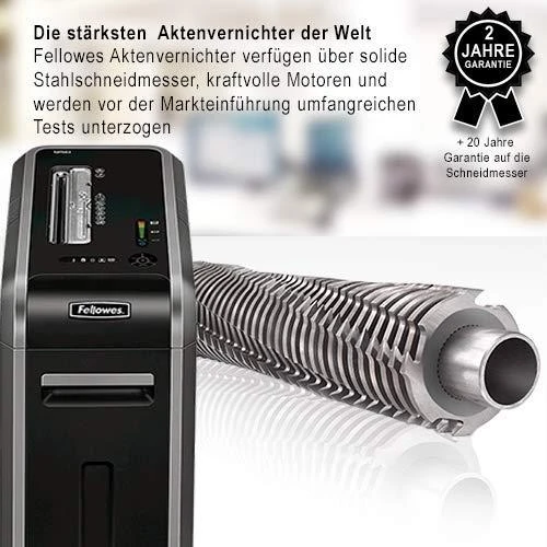 Fellowes Cross-Cut 125Ci popieriaus smulkinimas, kompaktinių diskų smulkinimas, kreditinių kortelių smulkinimas, tradicinis