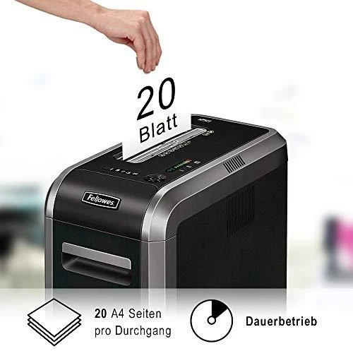 Fellowes Cross-Cut 125Ci popieriaus smulkinimas, kompaktinių diskų smulkinimas, kreditinių kortelių smulkinimas, tradicinis