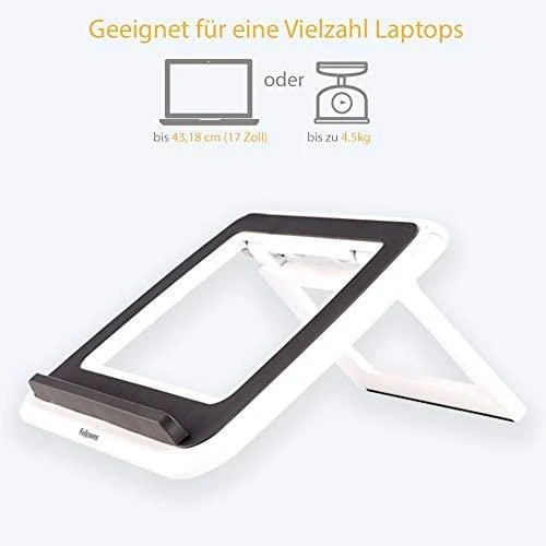 Nešiojamojo kompiuterio stovas FELLOWES I-SPIRE QUICK LIFT, balta/pilka sp.