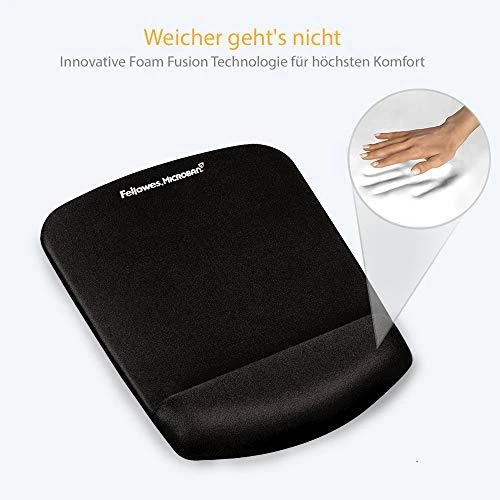Kilimėlis pelei su riešo atrama FELLOWES PlushTouch™ (9252003), juoda sp.