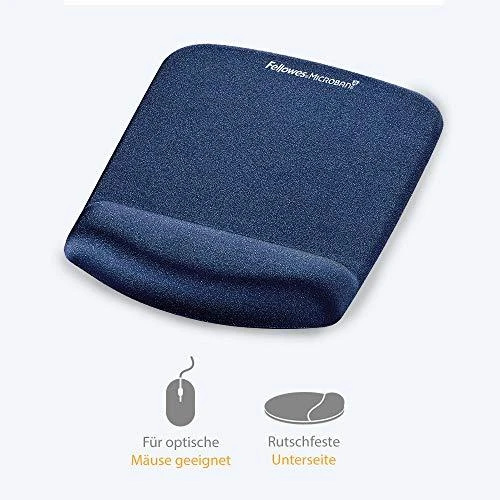Kilimėlis pelei su riešo atrama FELLOWES PlushTouch™ (9287302), mėlyna sp.