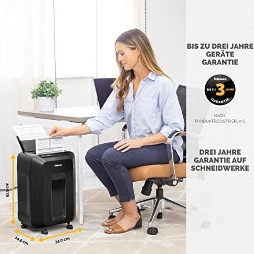 Fellowes Mini-Cut | AutoMAX 90M | Juodas | 17 L | Popieriaus smulkinimas | Kreditinių kortelių smulkinimas