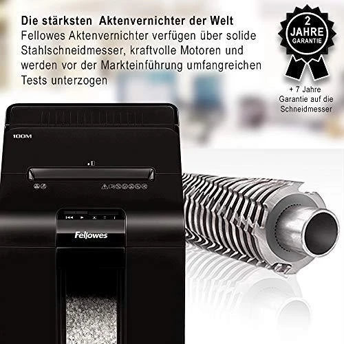 Fellowes AutoMax™ 100M Automatinis kompaktiškas dokumentų naikiklis