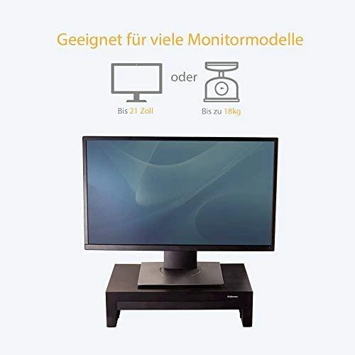 Laikiklis Fellowes | Designer Suites Monitorius Riser | Height adjustment | Juodas