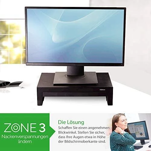 Laikiklis Fellowes | Designer Suites Monitorius Riser | Height adjustment | Juodas