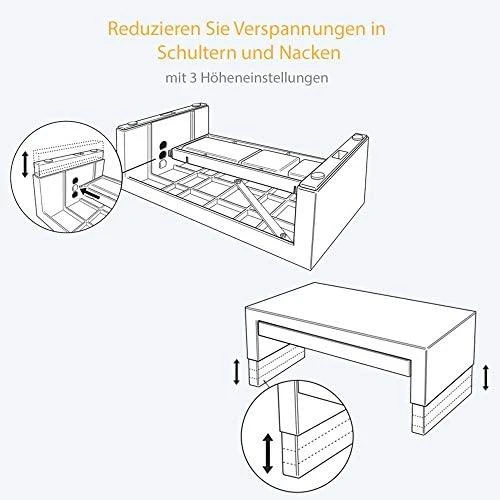 Laikiklis Fellowes | Designer Suites Monitorius Riser | Height adjustment | Juodas