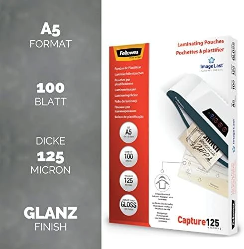 FELLOWES IL LAMINAVIMO KOMPLEKTIS A5 125MIC 100PK