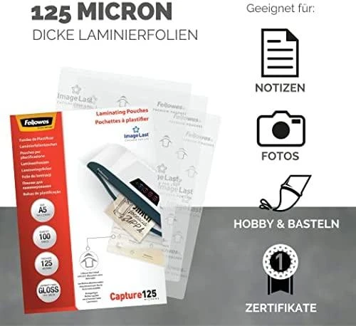 FELLOWES IL LAMINAVIMO KOMPLEKTIS A5 125MIC 100PK