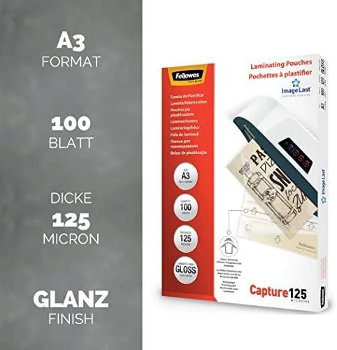 FELLOWES 53075 Laminavimo maišelis 125 303x426 mm - A3 100 vnt.