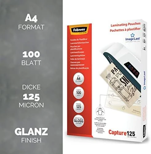 Laminavimo vokeliai Fellowes ImageLast A4 125 Micron, 100 vnt.