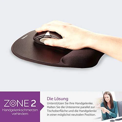 Kilimėlis pelei gelinis su atrama riešui Fellowes Memory Foam, juodas 0407-018