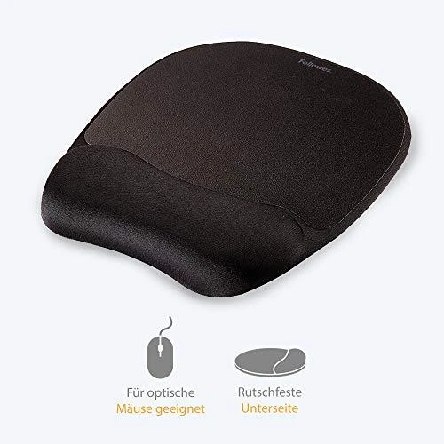 Kilimėlis pelei gelinis su atrama riešui Fellowes Memory Foam, juodas 0407-018