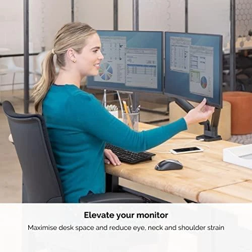 Laikiklis Fellowes | Platinum Series Dual Horizontal Monitorius Arm | 8042501 | Juodas