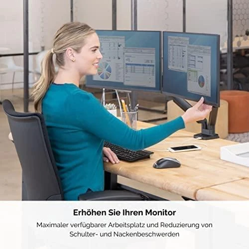Laikiklis Fellowes | Platinum Series Dual Horizontal Monitorius Arm | 8042501 | Juodas