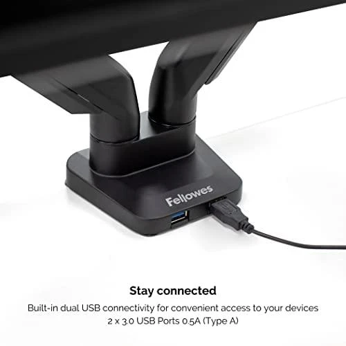 Laikiklis Fellowes | Platinum Series Dual Horizontal Monitorius Arm | 8042501 | Juodas