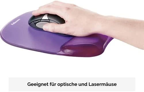 FELLOWES CRYSTAL PURPLE Pelės kilimėlis riešo atrama