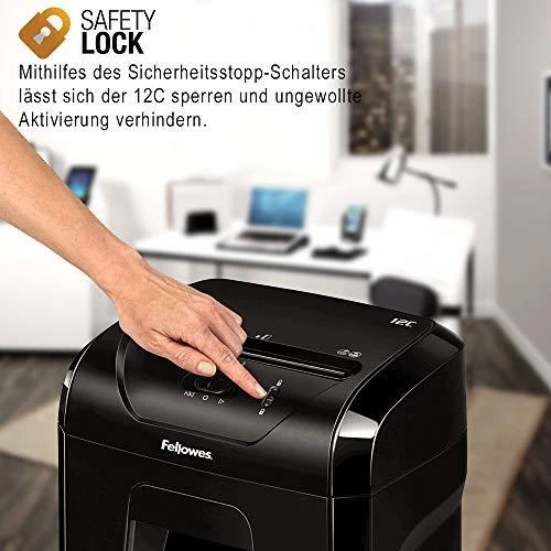 Fellowes 12c smulkintuvas su apsaugos užraktu
