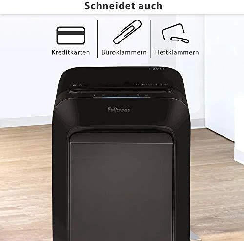 Fellowes MicroShred | LX211 | Juodas | Popieriaus smulkinimas | Kreditinių kortelių smulkinimas | Tradicinis