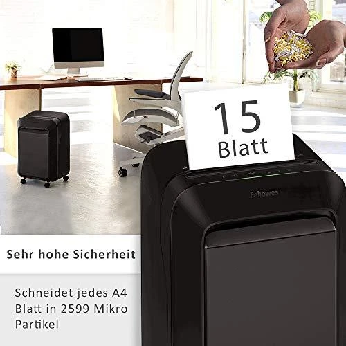 Fellowes MicroShred | LX211 | Juodas | Popieriaus smulkinimas | Kreditinių kortelių smulkinimas | Tradicinis