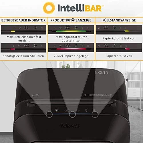 Fellowes MicroShred | LX211 | Juodas | Popieriaus smulkinimas | Kreditinių kortelių smulkinimas | Tradicinis