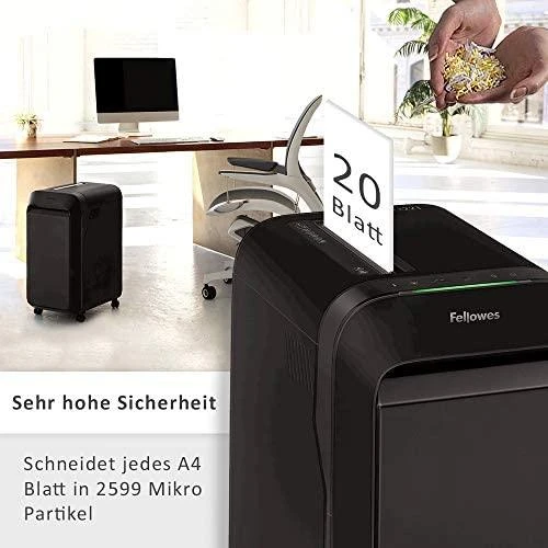 Fellowes MicroShred | LX221 | Juodas | Popieriaus smulkinimas | Kreditinių kortelių smulkinimas | Tradicinis