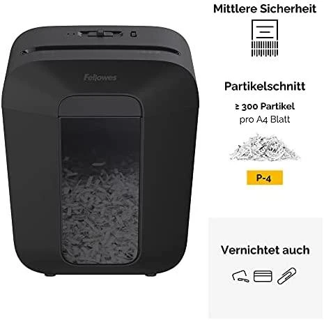 Fellowes Powershred | LX50 | Juodas | 17 L | Kreditinių kortelių smulkinimas | Popieriaus apdorojimo standartas / išvestis 9 lapai per eigą | Skersinis smulkintuvas | Garantija 24 mėn.