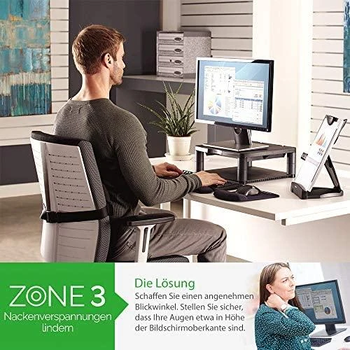 Laikiklis Fellowes Monitoriaus stovas kolegos Premium, Juoda/grafitas