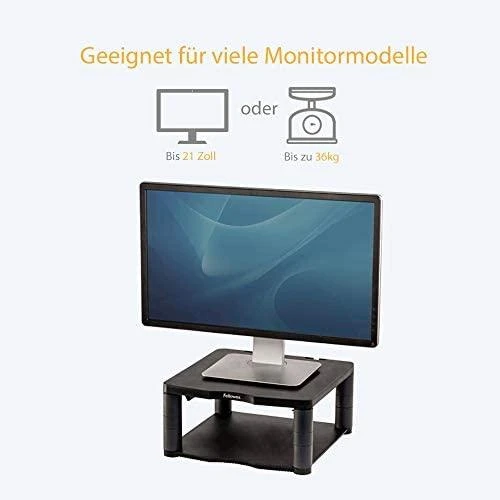 Laikiklis Fellowes Monitoriaus stovas kolegos Premium, Juoda/grafitas