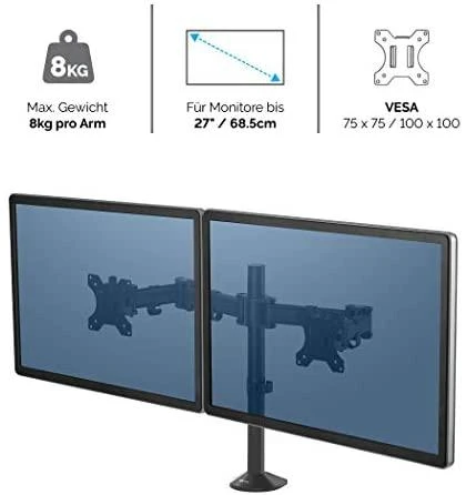 Fellowes ergonominė laikiklis 2 monitoriams, Reflex