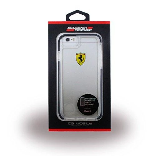 FERRARI kietas dėklas FEGLHCP7BK IPHONE 7 / 8 TRANSPARENT